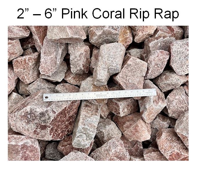 2” – 6” Pink Coral Rip Rap