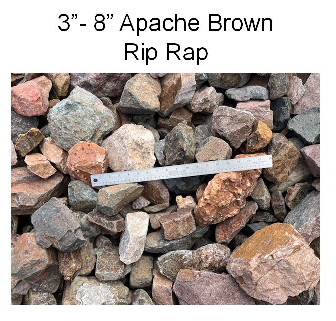 3”- 8” Apache Brown Rip Rap