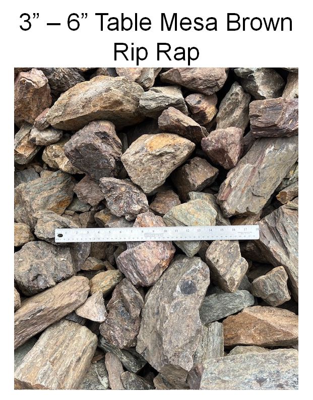 3” – 6” Table Mesa Brown Rip Rap