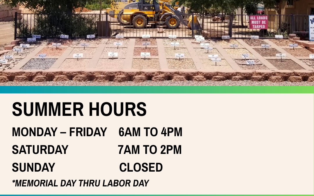 Summer Business Hours (Memorial Day – Labor Day)
