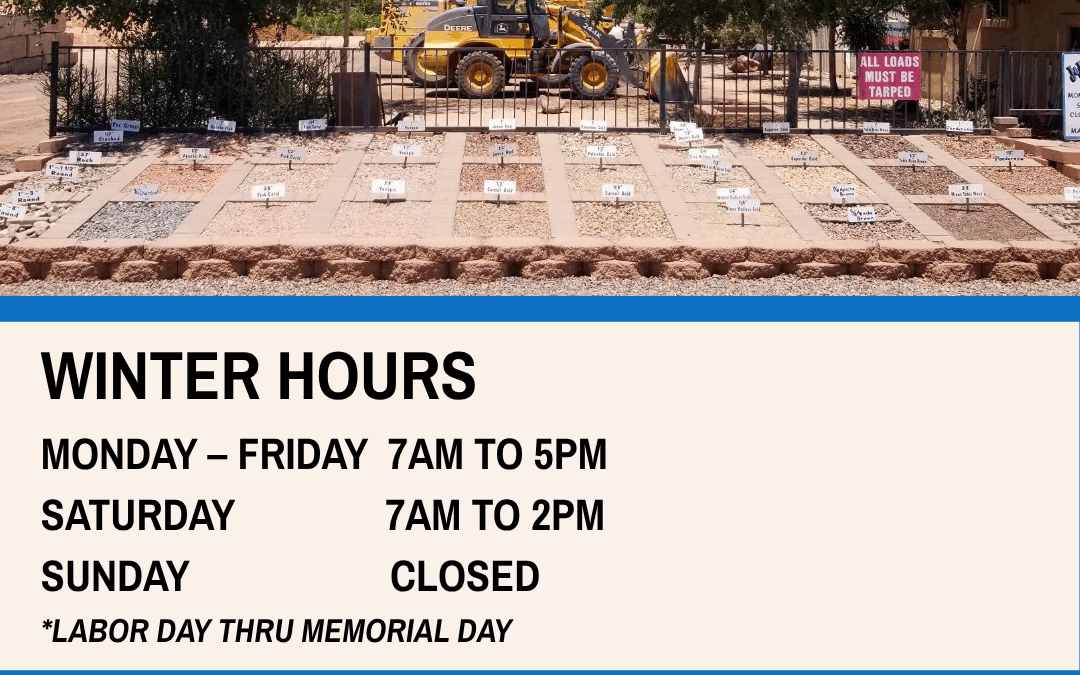 Winter Business Hours (Labor Day – Memorial Day)